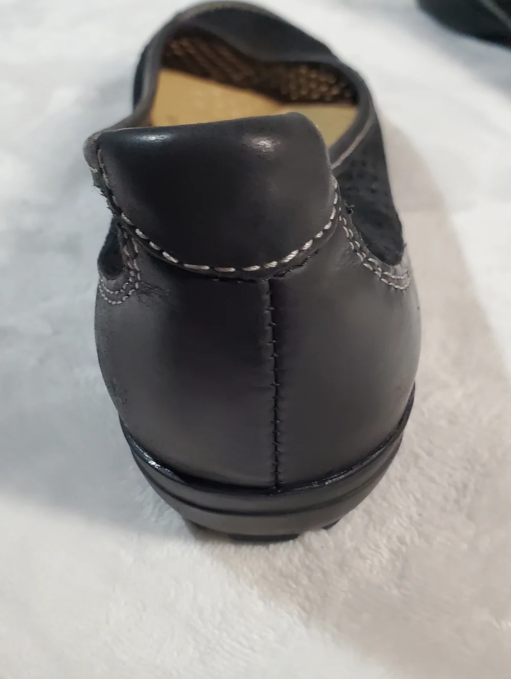 Naturalizer Black Perforated Leather Ballet Flats - Picture 3 of 7